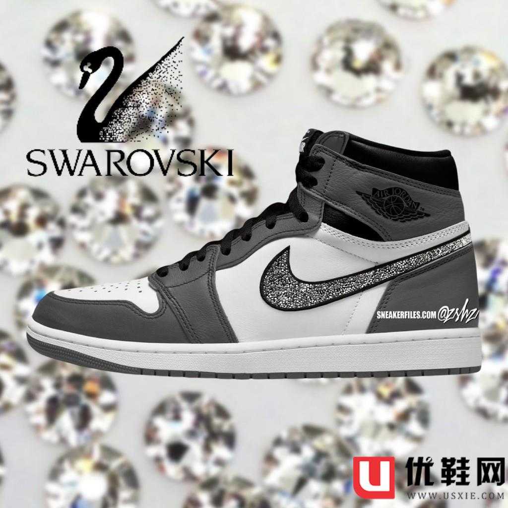 swarovski,air jordan 1 high og  水晶钩子！施华洛世奇 x aj 最新图片曝光！